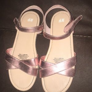 Girls rose gold h&m sandals size 1.5